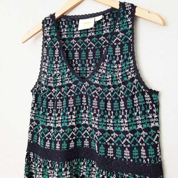 Anthropologie Maeve Cammie Embroidered Peplum Top XS V Neck Preppy Boho Classic - Picture 15 of 16